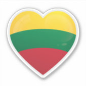 Litauen Liebe-Symbol Aufkleber (Vorderseite)