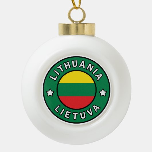 Litauen Lietuva Keramik Kugel-Ornament (Vorderseite)