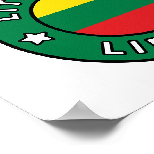 Litauen Lietuva Poster (Ecke)