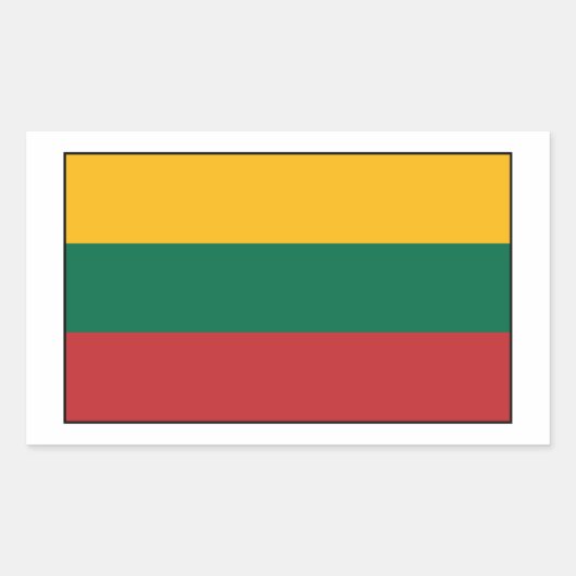 Litauen - litauische Flagge Rechteckiger Aufkleber (Vorderseite)