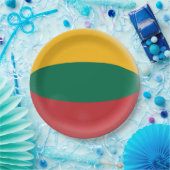 Litauen, litauisches rotes Grün u. gelbe Flagge Pappteller (Party)