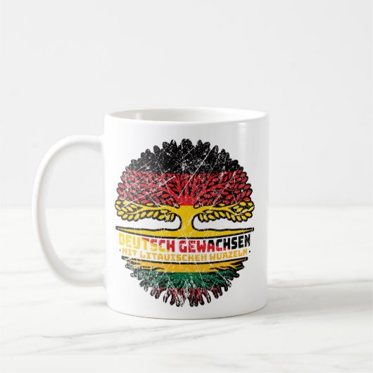 Litauen litisch Deutsch Deutschland Baum Kaffeetasse (Links)