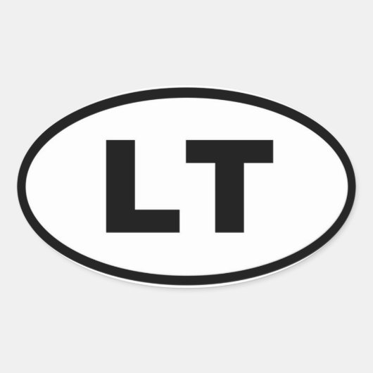 Litauen - LT - Europa Ovaler Aufkleber (Vorderseite)