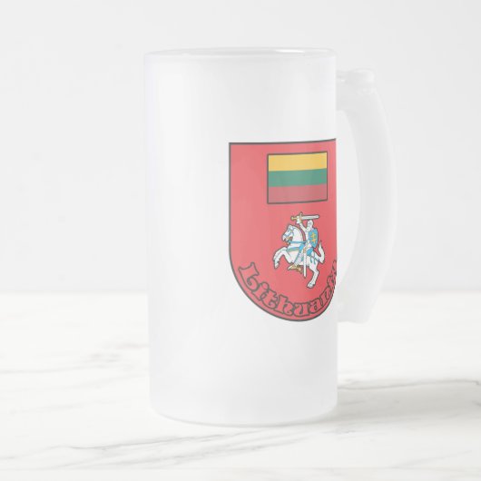Litauen Mattglas Bierglas (VorderseiteRechts)
