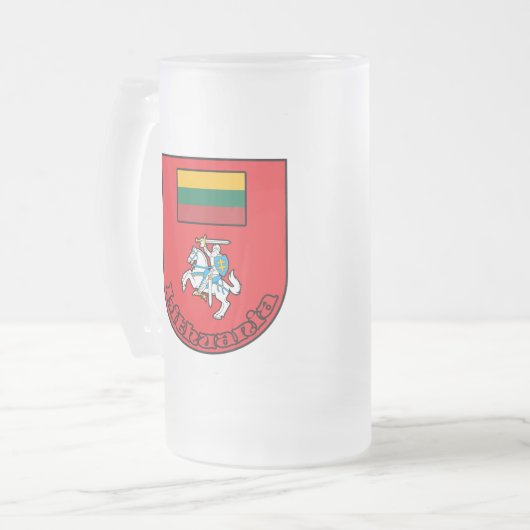 Litauen Mattglas Bierglas (Vorderseite Links)