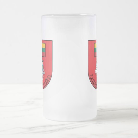 Litauen Mattglas Bierglas (Mittel)