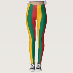 Litauen Nationale Flaggenfarben Vertikal gestriche Leggings