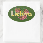 Litauen Ovaler Aufkleber (Tasche)