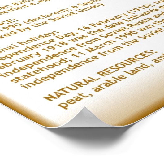 Litauen Poster (Ecke)