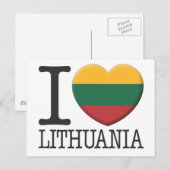 Litauen Postkarte (Vorne/Hinten)