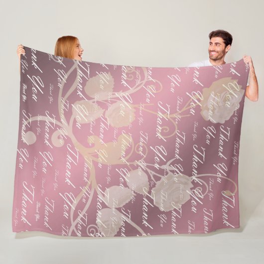 Litauen, Rose, Gold, Silber, danke + Ihnen, Blume, Fleecedecke (Beispiel)