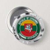 Litauen-Runde Button (Vorne & Hinten)