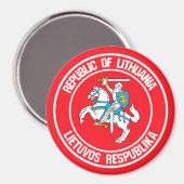 Litauen-Runde Magnet (Vorderseite/Rückseite)