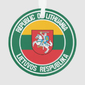 Litauen-Runde Ornament (Rückseite)