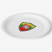 Litauen Schild-Wappenschild Pappteller (Schrägansicht)