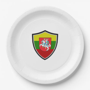 Litauen Schild-Wappenschild Pappteller