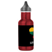 Litauen Silhouette und Flagge Edelstahlflasche (Links)