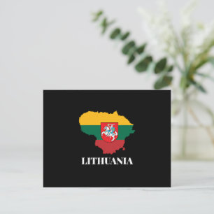 Litauen Silhouette und Flagge Postkarte