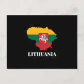 Litauen Silhouette und Flagge Postkarte (Vorderseite)