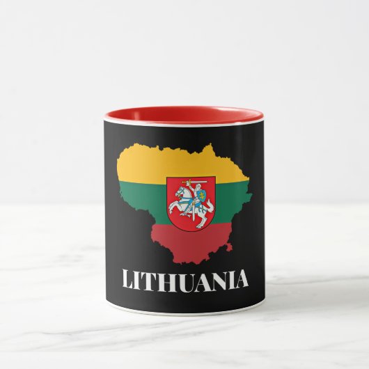 Litauen Silhouette und Flagge Tasse (Zentrum)