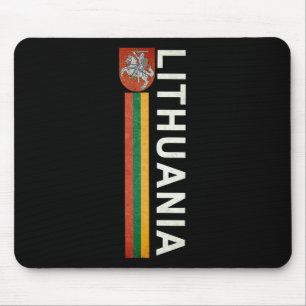 Litauen Sportliche Retro-Flagge und litauisches Em Mousepad