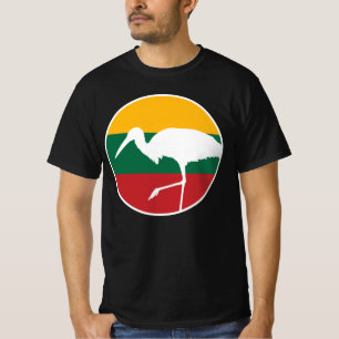 Litauen Stork Litauische Nationale Tierflagge T-Shirt