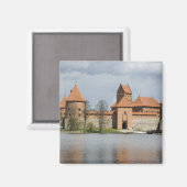 Litauen, Trakai. Insel Schloss 2 Magnet (Vorderseite/Rückseite)