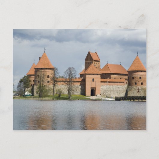Litauen, Trakai. Insel Schloss 2 Postkarte (Vorderseite)