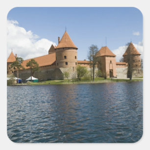 Litauen, Trakai. Schloss 3 Quadratischer Aufkleber