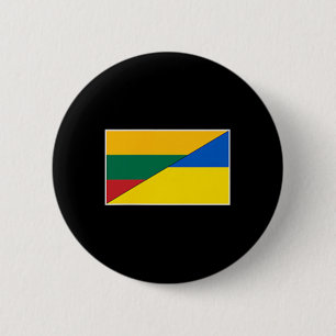 Litauen Ukraine-Flagge Litauisch Ukrainische Natio Button