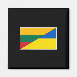 Litauen Ukraine-Flagge Litauisch Ukrainische Natio Magnet