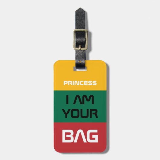 Litauen und Flagge - Reise/Personalisierte Verpack Gepäckanhänger (Vorderseite vertikal)