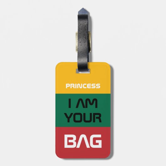 Litauen und Flagge - Reise/Personalisierte Verpack Gepäckanhänger (Rückseite vertikal)