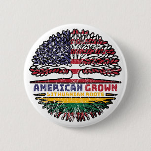 Litauen USA USA Vereinigte Staaten Button
