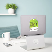 Litauen Vilnius Flugticket Aufkleber (Laptop auf Schreibtisch)