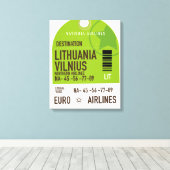 Litauen Vilnius Flugticket Leinwanddruck (Insitu (Holzboden))