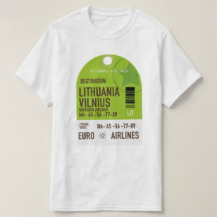 Litauen Vilnius Flugticket T-Shirt