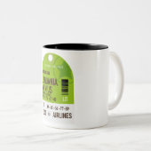 Litauen Vilnius Flugticket Zweifarbige Tasse (VorderseiteRechts)