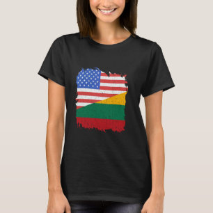 Litauen Vintag Litauen Flagge USA Litauen T-Shirt