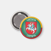 Litauen-Wappen (Vytis-Kreis) - Form Magnet (Vorderseite/Rückseite)