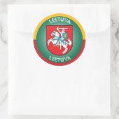 Litauen-Wappen (Vytis-Kreis) - Form Runder Aufkleber (Tasche)