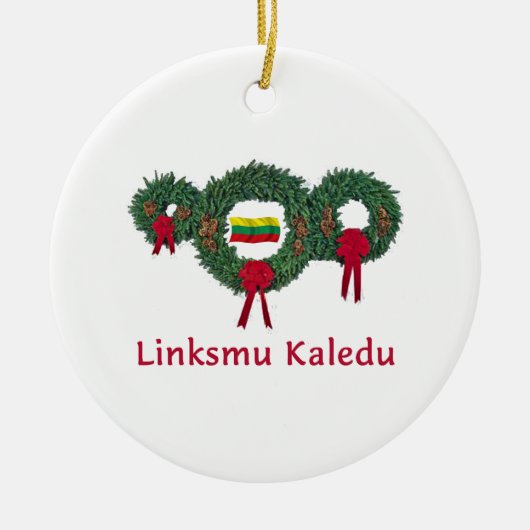 Litauen-Weihnachten 2 Keramik Ornament (Vorne)