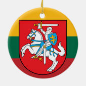 Litauen Weihnachtsbaumdekoration Vytis Keramik Ornament (Hinten)