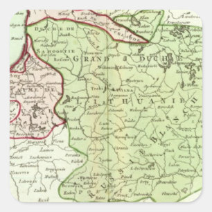 Litauen, Weißrussland Quadratischer Aufkleber