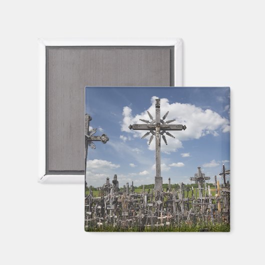 Litauen, Zentrallitauen, Siauliai, Hill 7 Magnet (Vorderseite/Rückseite)