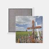 Litauen, Zentrallitauen, Siauliai, Hill Magnet (Vorderseite/Rückseite)