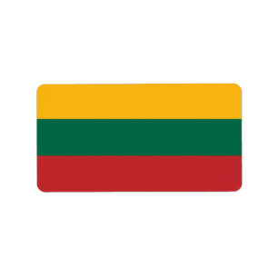 Litauenflagge Adressaufkleber