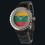 Litauenflagge Armbanduhr<br><div class="desc">Ein ideales Geschenk für alle,  die Patrioten ihres Landes sind!</div>