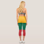Litauenflagge Capri Leggings (Rückseite)