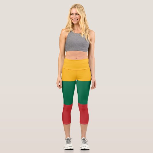 Litauenflagge Capri Leggings (Vorderseite)